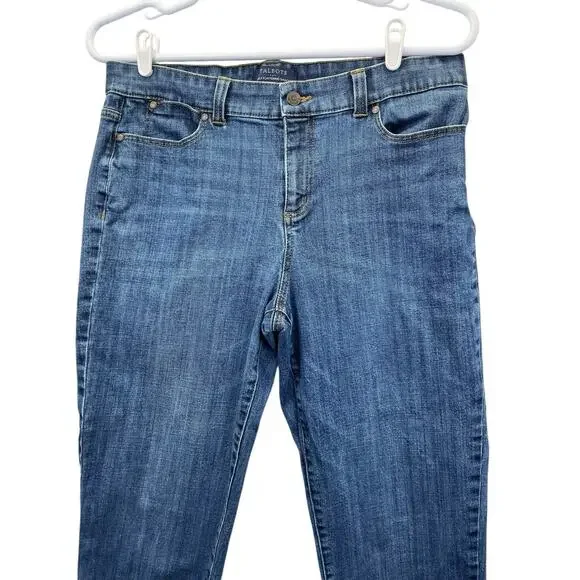 Talbots Jeans Womens 14 Curvy Simply Flattering 5 Pocket Straight Blue Denim - Picture 3 of 11